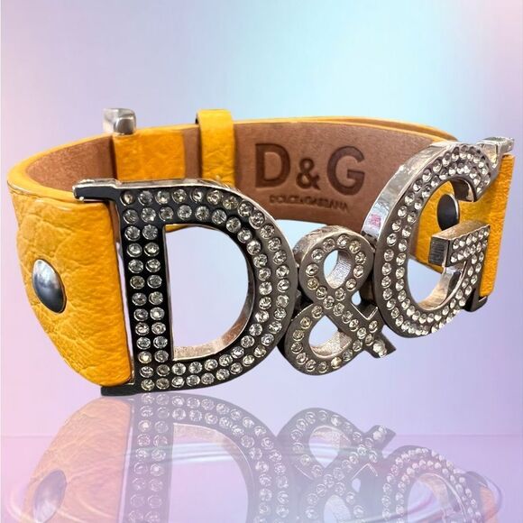 Dolce & Gabbana Yellow Leather Bracelet - Picture 1 of 4